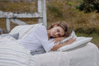 Darcy Stripes Euro Sham - Grey and Beige Stripes