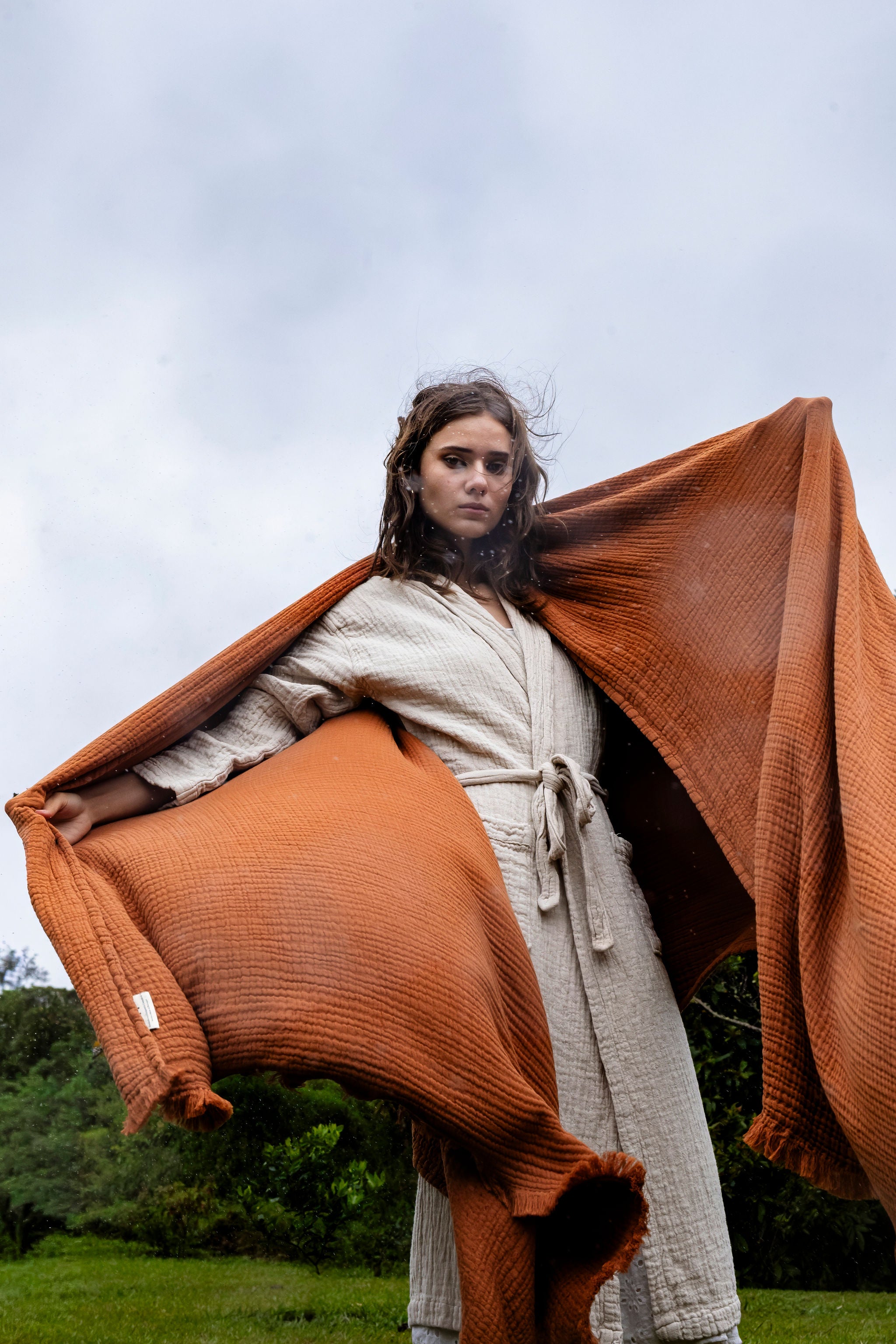 Terracotta Trama Throw