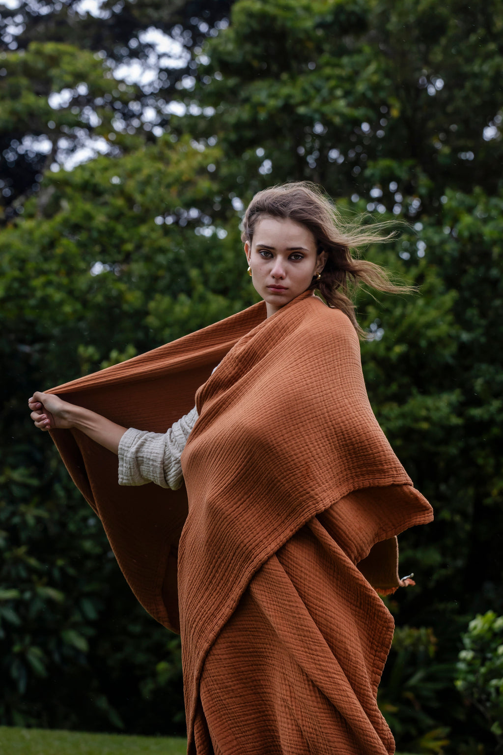 Terracotta Trama Throw