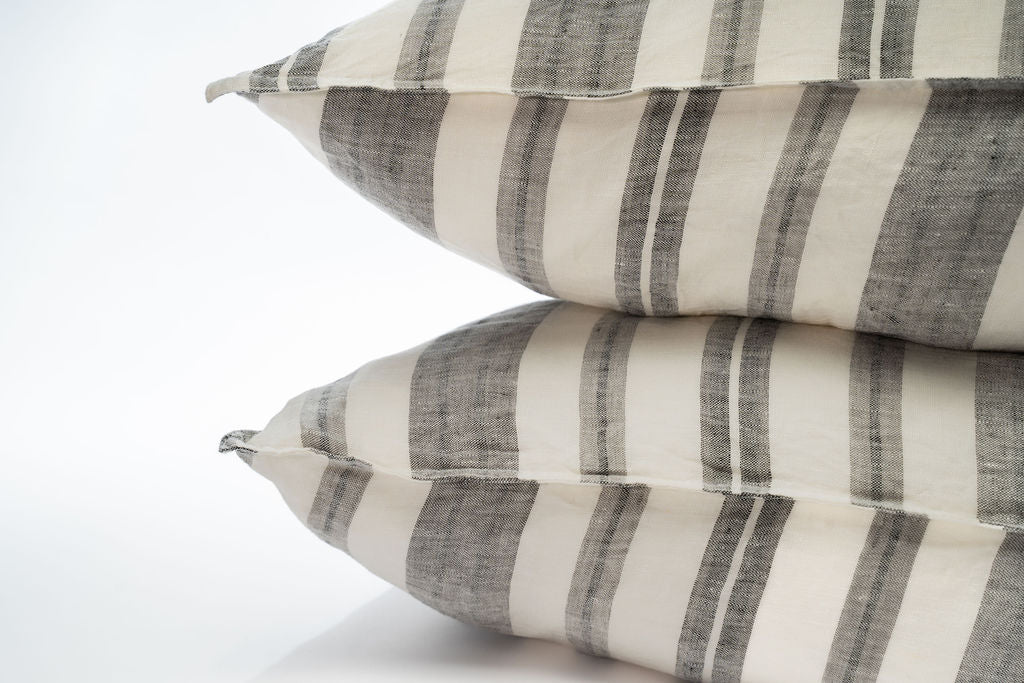 Darcy Stripes Euro Sham - Grey stripes
