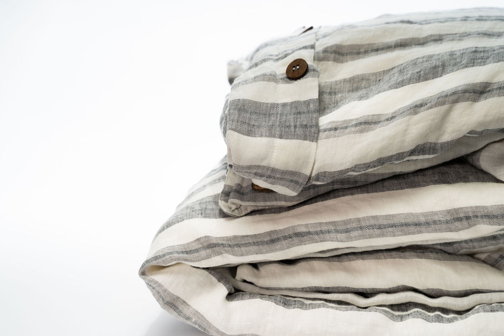 Darcy Stripes Duvet Cover - Gray Stripes