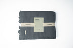 Coal Blue Trama Throw
