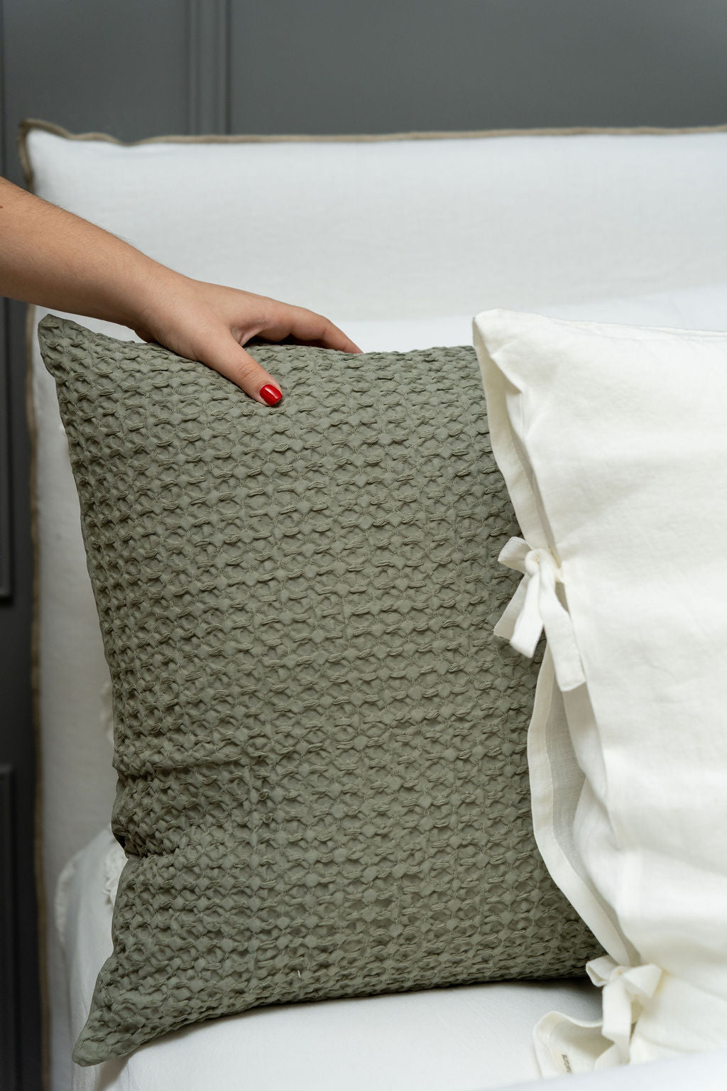 Funda de almohada Euro Iki Waffle